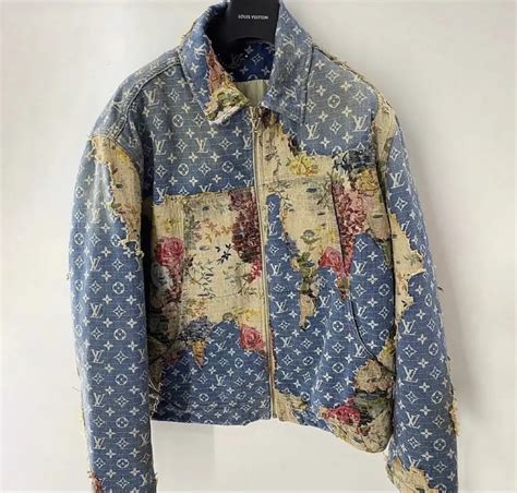 lv destroyed denim jacket.